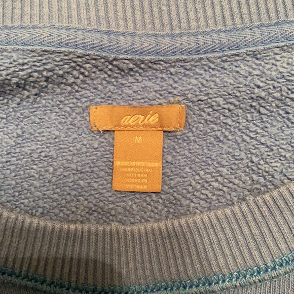 Striped Cropped Crewneck Sweatshirt - Picture 4 of 5